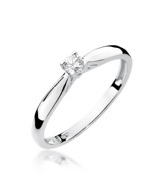 Diamond ring white gold 0.10ct