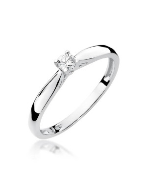 Diamond ring white gold 0.10ct