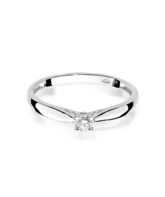 Diamond ring white gold 0.10ct