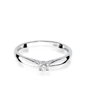 Diamond ring white gold 0.10ct