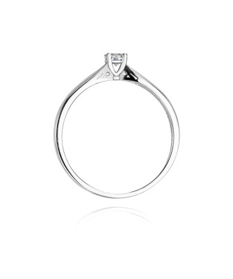 Diamond ring white gold 0.10ct