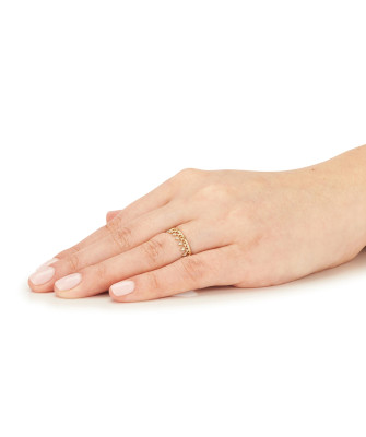 Gold crown ring 14k with stones