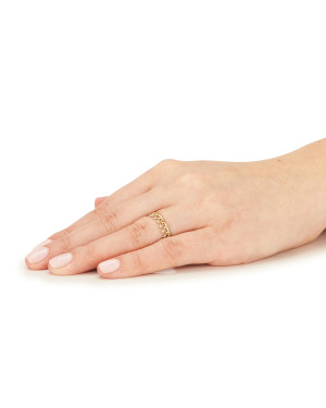 Gold crown ring 14k with stones