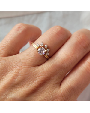 14k gold ring large cubic zirconia