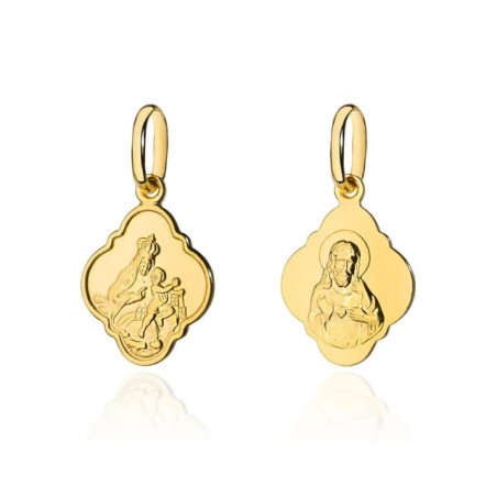 ⭐ Shiny gold scapular medallion ♥ GoldJewellery