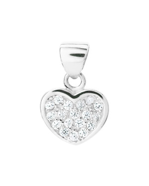 Gold pendant with Zirconia Heart pendant white gold 14k test