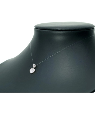 Gold pendant with Zirconia Heart pendant white gold 14k test