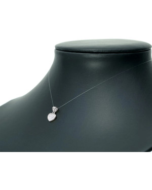 Gold pendant with Zirconia Heart pendant white gold 14k test