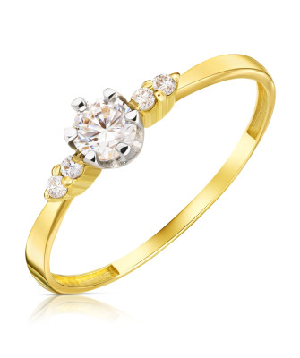 14k engagement ring with cubic zirconia