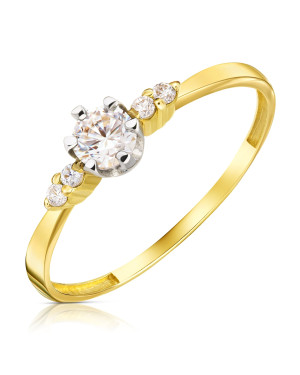 14k engagement ring with cubic zirconia
