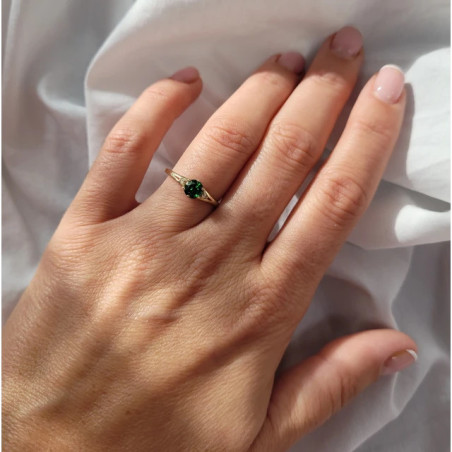 Ring with green stone 585 P1.1170Pz| GoldJewellery