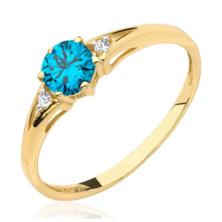 Ring with turquoise eyelet 585 | GoldJewellery
