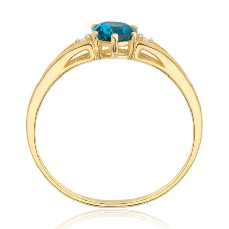 Ring with turquoise eyelet 585 | GoldJewellery