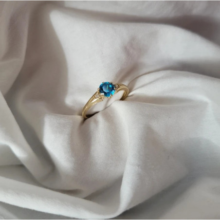 Ring with turquoise eyelet 585 | GoldJewellery