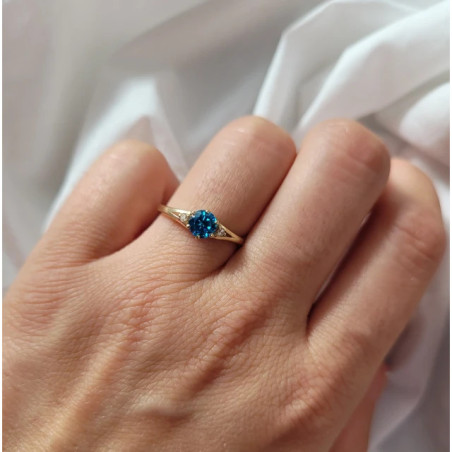 Ring with turquoise eyelet 585 | GoldJewellery