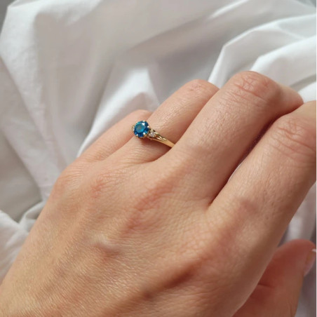 Ring with turquoise eyelet 585 | GoldJewellery