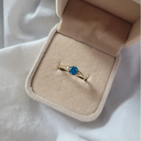 Ring with turquoise eyelet 585 | GoldJewellery
