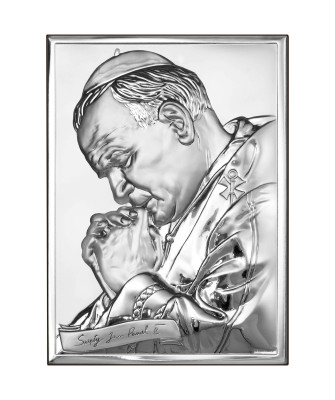 Jan Paweł 2 Srebrny Obrazek