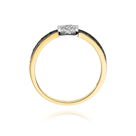 Gold ring with diamond EY-297 white diamonds 0.05ct | GoldJewellery