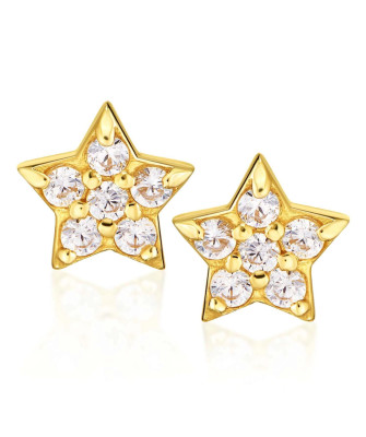 14k gold star earrings