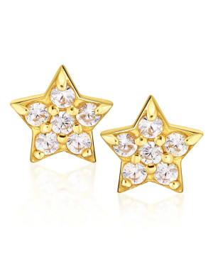 14k gold star earrings