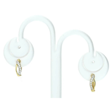 Gold cubic zirconia earrings 333 K3.2306 | GoldJewellery