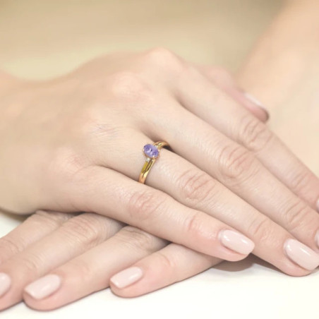 Gold ring with diamond EY-68 tanzanite | GoldJewellery