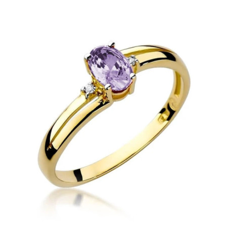 Gold ring with diamond EY-68 tanzanite | GoldJewellery