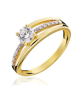 14k gold ring cubic zirconia