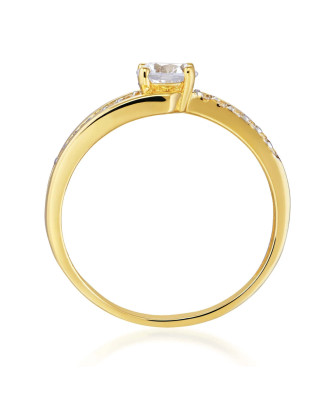 14k gold ring cubic zirconia