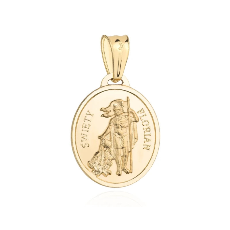 ⭐ Gold medallion of St. Florian ♥ GoldJewellery ⭐ Gold medallion of St. Florian ♥ GoldJewellery