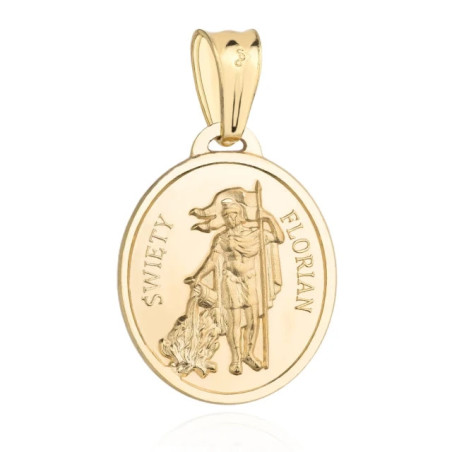 ⭐ Gold medallion of St. Florian ♥ GoldJewellery