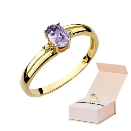 Gold ring with diamond EY-68 tanzanite | GoldJewellery