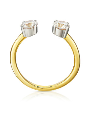 Gold ring 8k with cubic zirconia