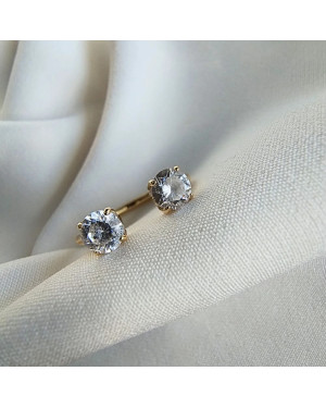 Gold ring 8k with cubic zirconia