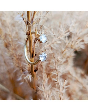 Gold ring 8k with cubic zirconia