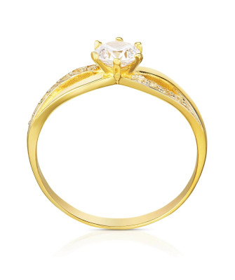 Ring with cubic zirconia stone 8k