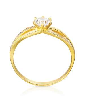 Ring with cubic zirconia stone 8k