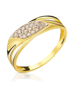 Ring with white stones 8k