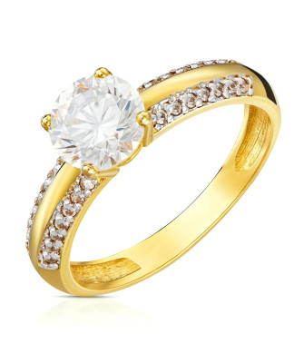Engagement ring 8k with zirconia