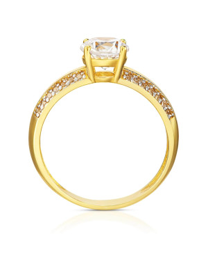 Engagement ring 8k with zirconia