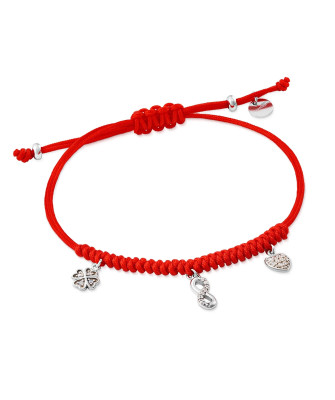 Silver bracelet Three Charms