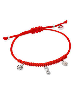 Silver bracelet Three Charms