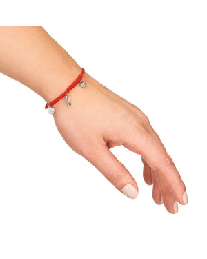 Silver bracelet Three Charms