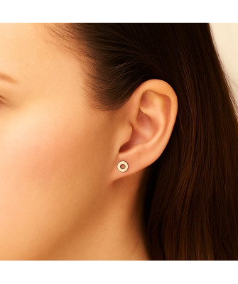 Gold hoop earrings 8k