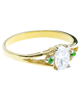 Large ring stone 8k green zirconia