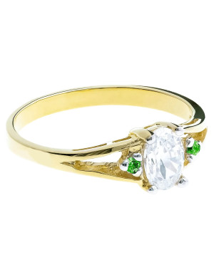 Large ring stone 8k green zirconia