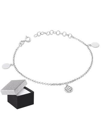 Silver bracelet with circles