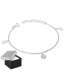 Silver bracelet with circles