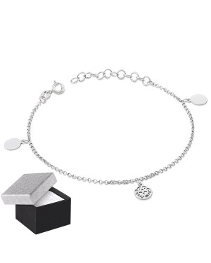 Silver bracelet with circles